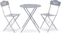 Alpine Corporation Indoor Outdoor Bistro Set with Folding Chairs