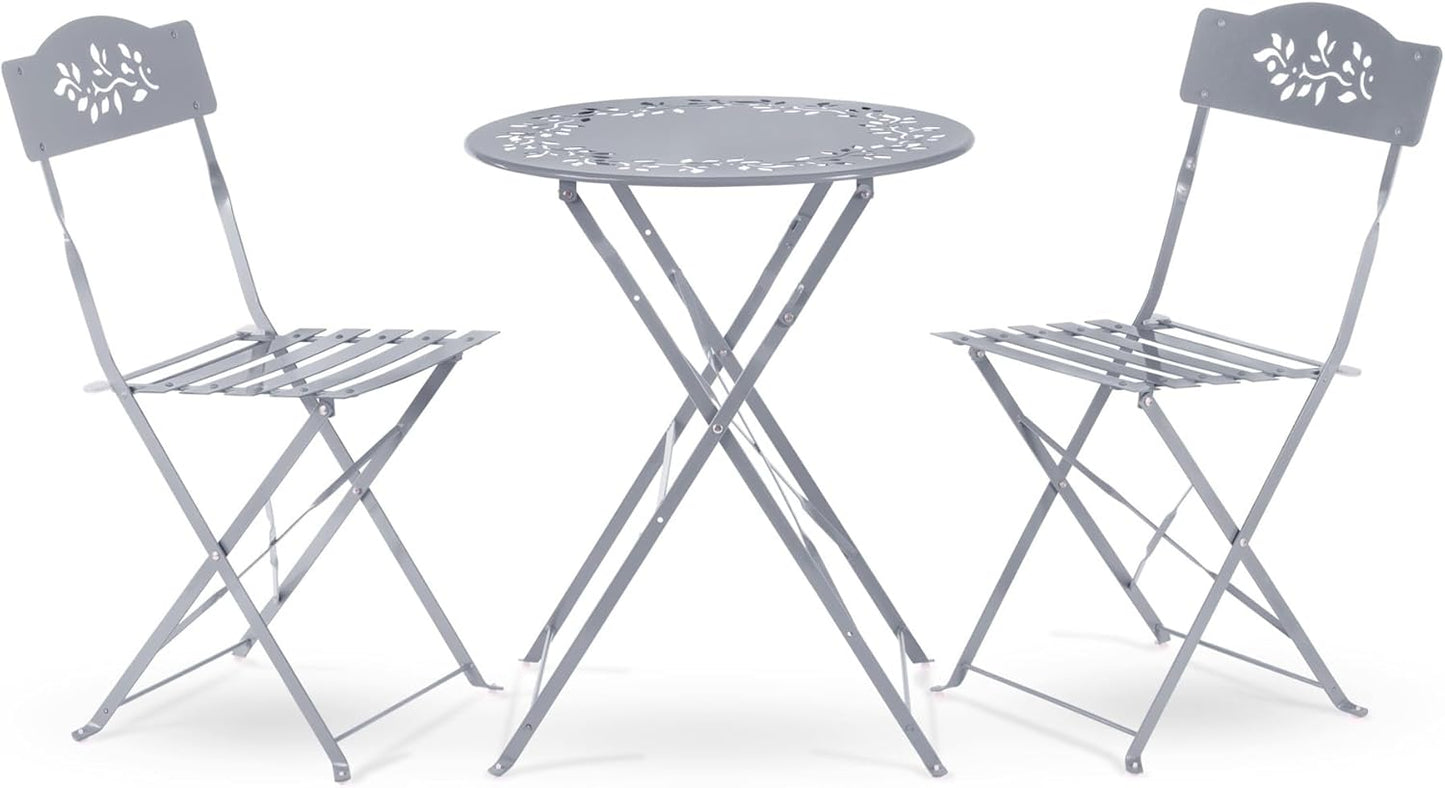 Alpine Corporation Indoor Outdoor Bistro Set with Folding Chairs