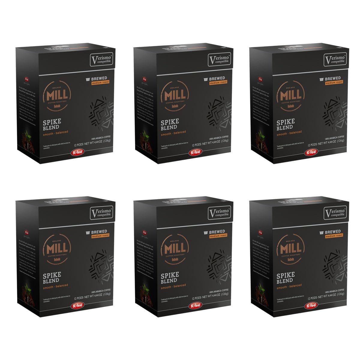 72 Count Spike Blend Coffee Pods | K-FEE & Starbucks Verismo Compatible