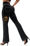 VOOVEEYA Women's Bootcut Leggings - High Waist Flare with Pockets