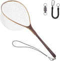 Fly Fishing Net Landing Net Trout Wooden Net with Measure - Long