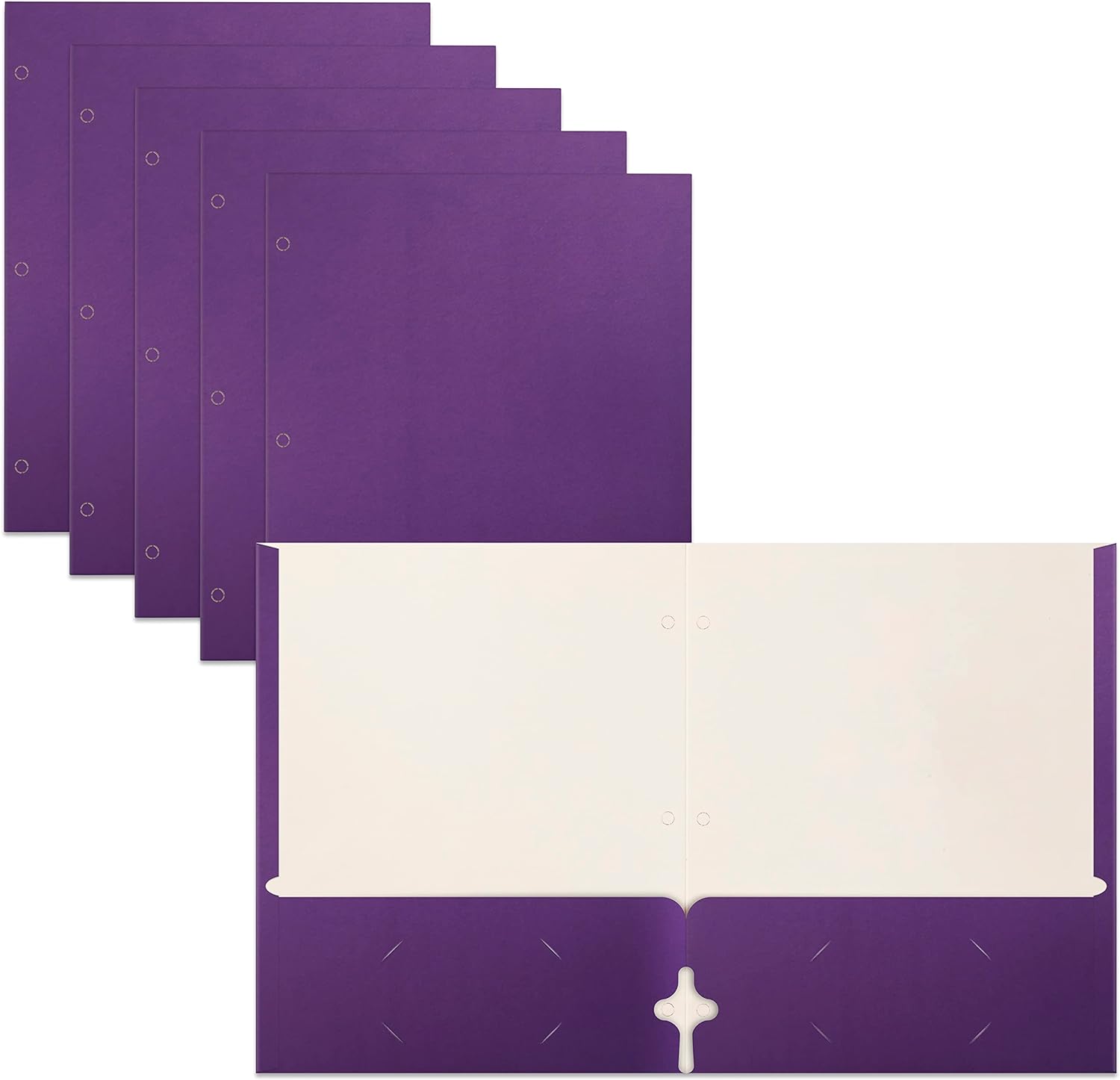 50-Pack Purple Portfolio Folders - Efficient Organization!