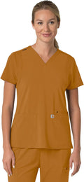 Carhartt Scrubs C13210 Women's Force Cross-Flex V-Neck - Move and Dry