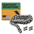 PGN #50 Heavy Duty Roller Chain 10 ft Single Strand - Durable Power