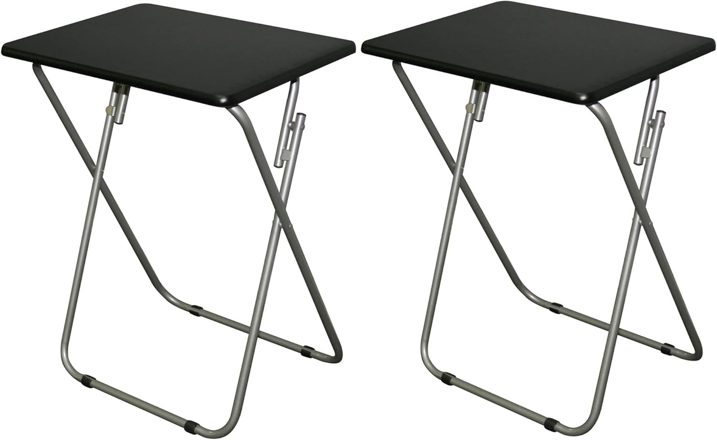 Space-Saving Foldable TV Trays: Set of 2 in Black