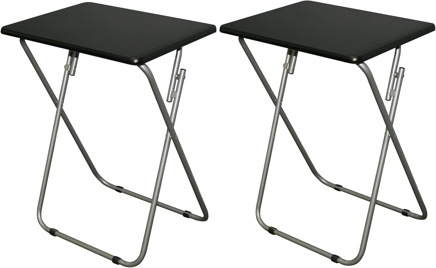 Space-Saving Foldable TV Trays: Set of 2 in Black