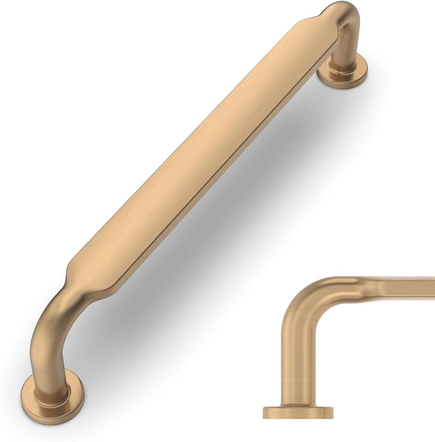 Amerdeco 10 Pack Champagne Bronze Cabinet Pulls for Kitchen