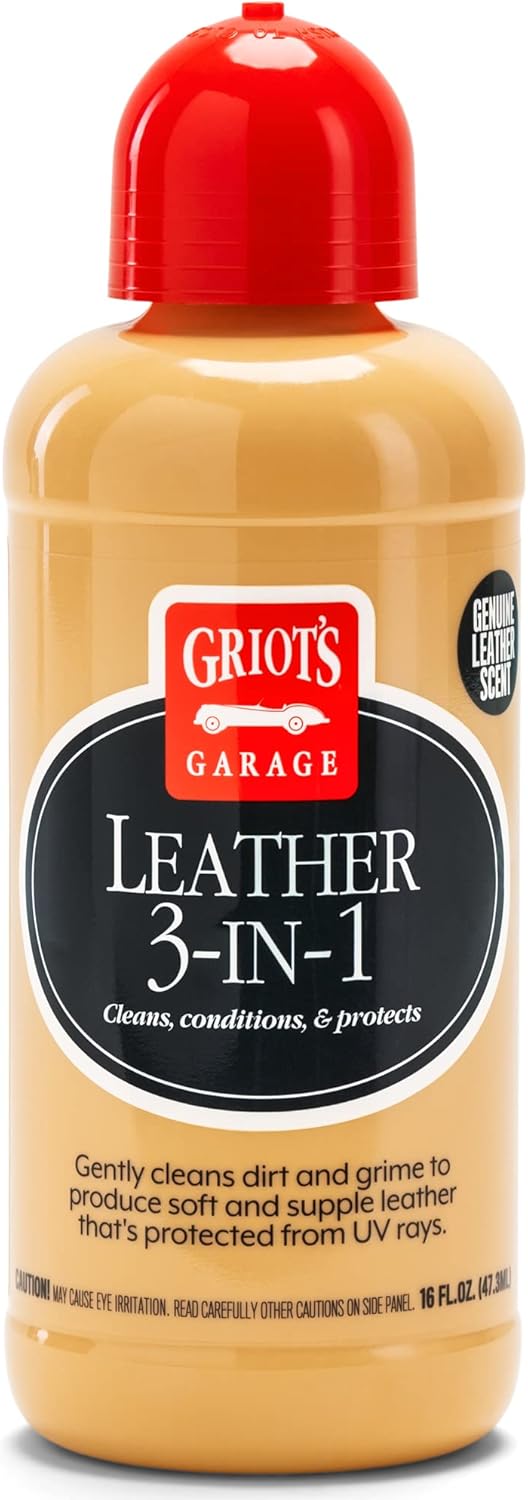 Griot's Garage 3-in-1 Leather Cleaner - Revitalizes in 1 Swipe!