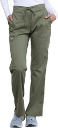 Cherokee Scrubs Mid Rise Moderate Flare Drawstring Pant