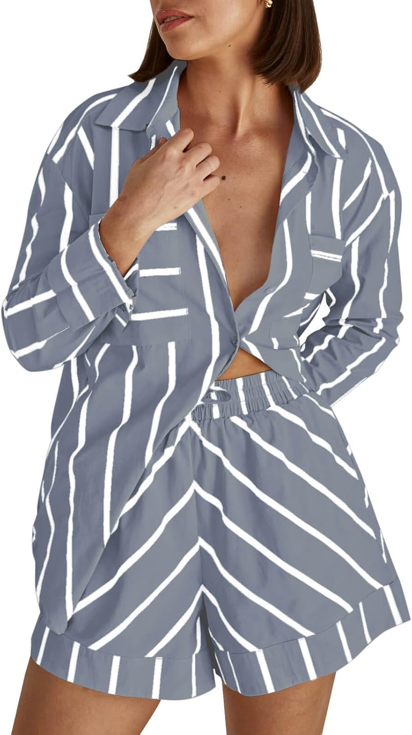 Tankaneo Womens Striped 2 Piece Outfits for Stylish Comfort