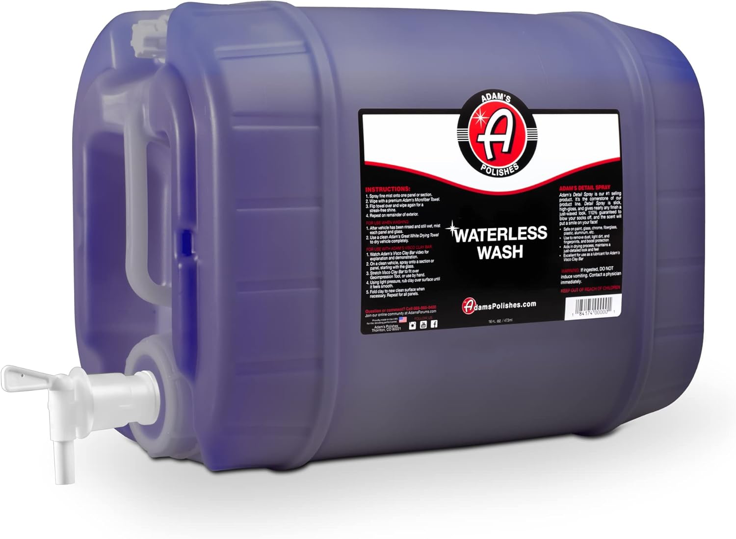 Adam's Polishes Waterless Wash - Ultimate Car Cleaning Solution