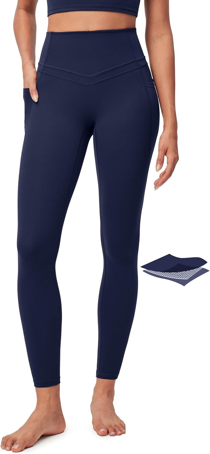 IUGA Compression Leggings with Pockets for Women Tummy Control