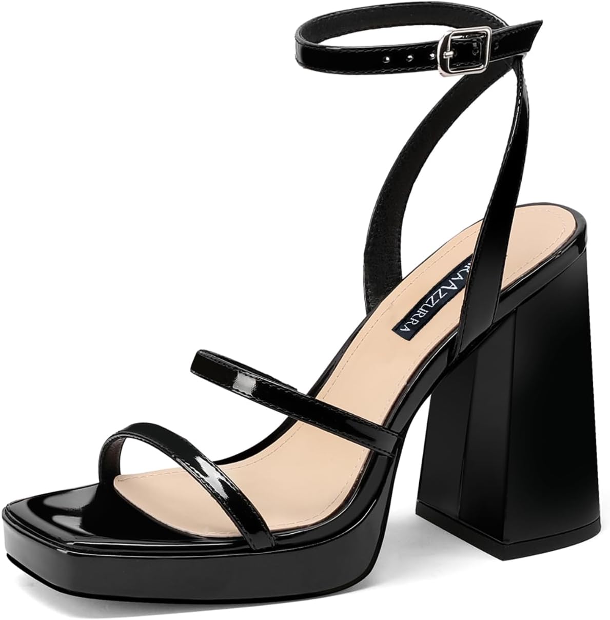 MIRAAZZURRA Platform Strappy Heel Sandals for Women Parties