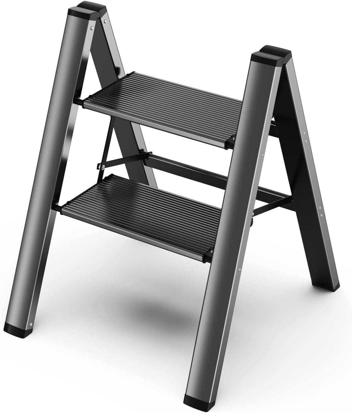 GameGem 2 Step Ladder - Lightweight Portable Stepladder for Home