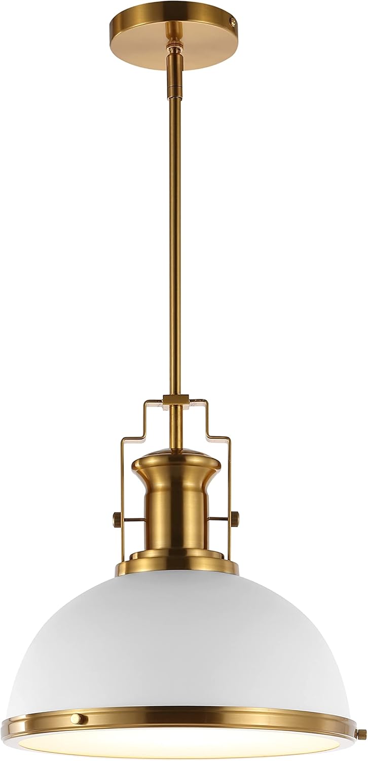 JONATHAN Y JYL9536D 13in Modern Industrial LED Dome Pendant