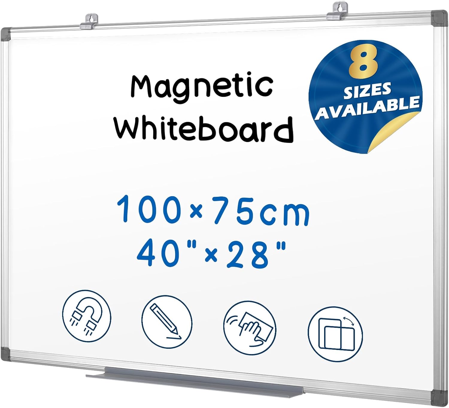 Large Magnetic Dry Erase Whiteboard for Home Office Use
