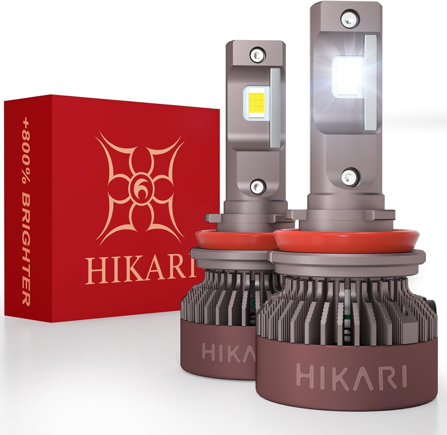 HIKARI WINGS H11 Fog Light 40000LM Pure White LED Bulbs