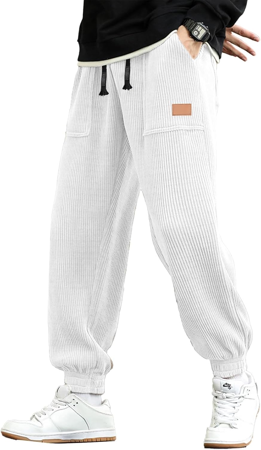 JMIERR Mens Corduroy Joggers Pants for Casual and Stylish Wear