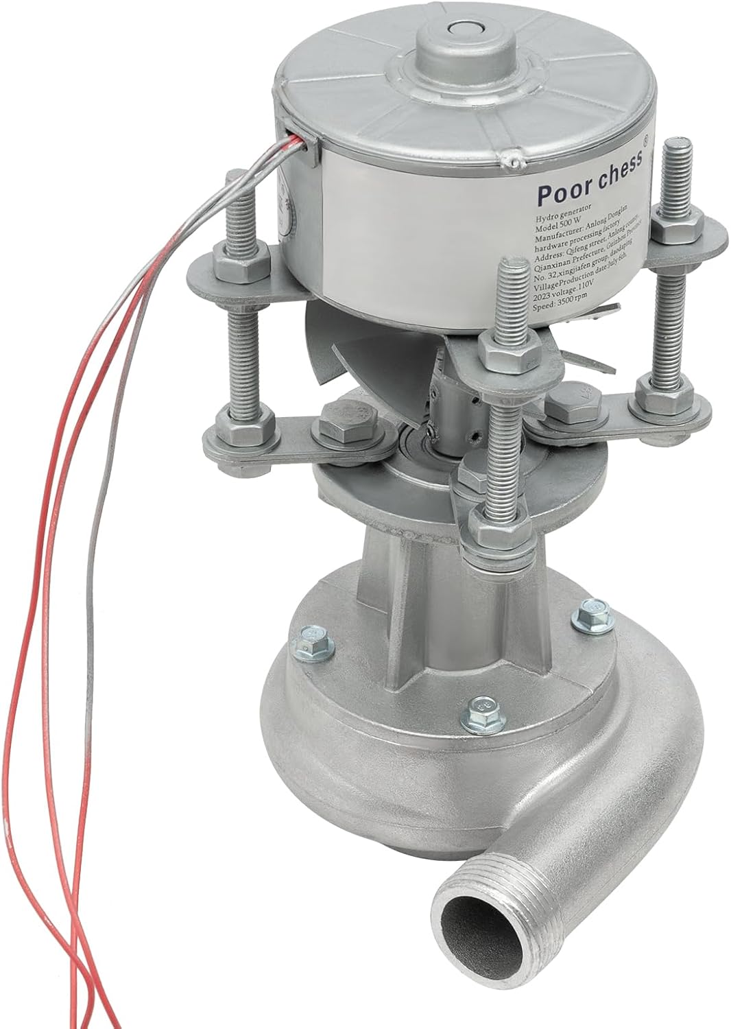 Efficient 500W Micro Hydro Generator - Power Anywhere!