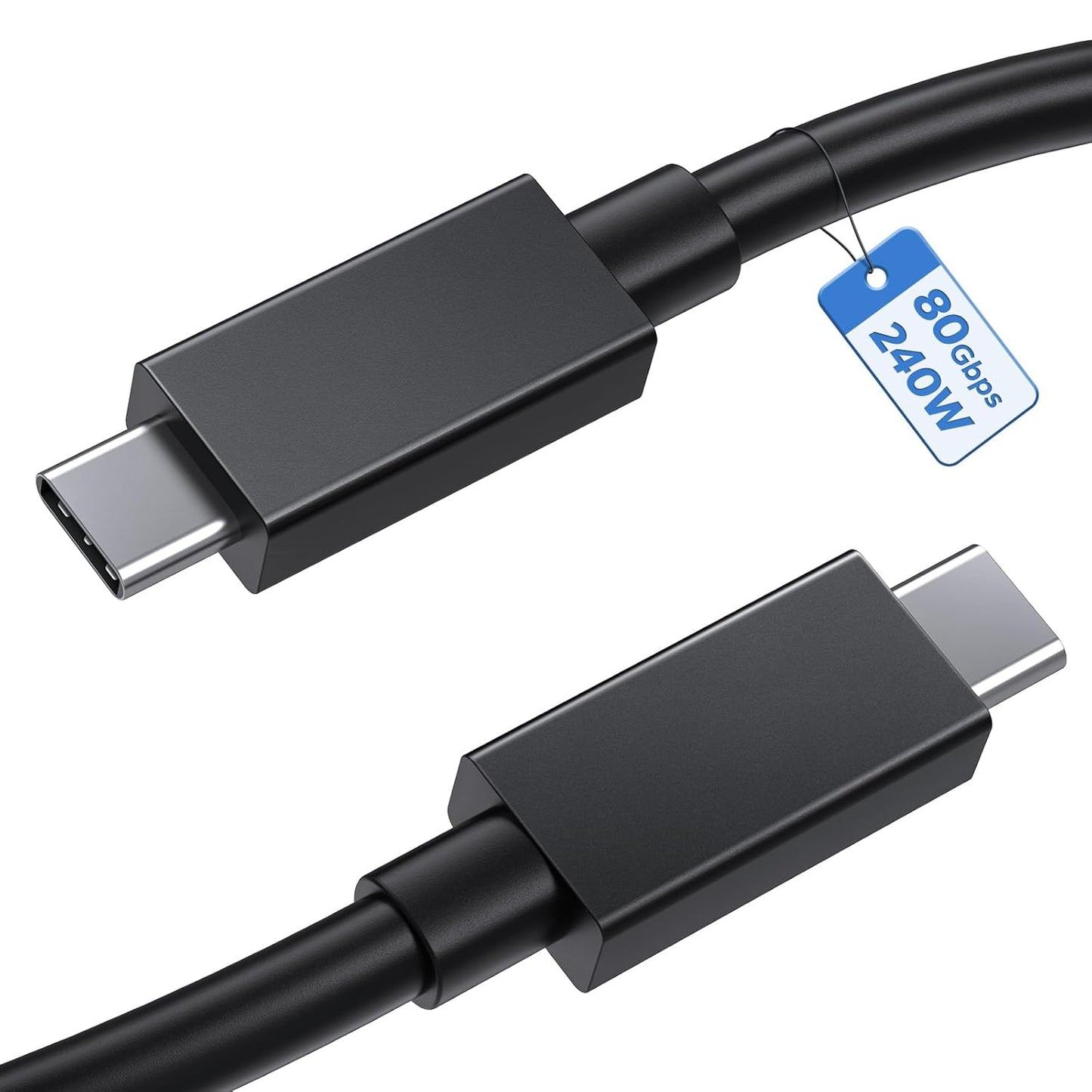 Fast 80Gbps USB-C Cable: 5ft 240W PD for Mac SSD & Monitors
