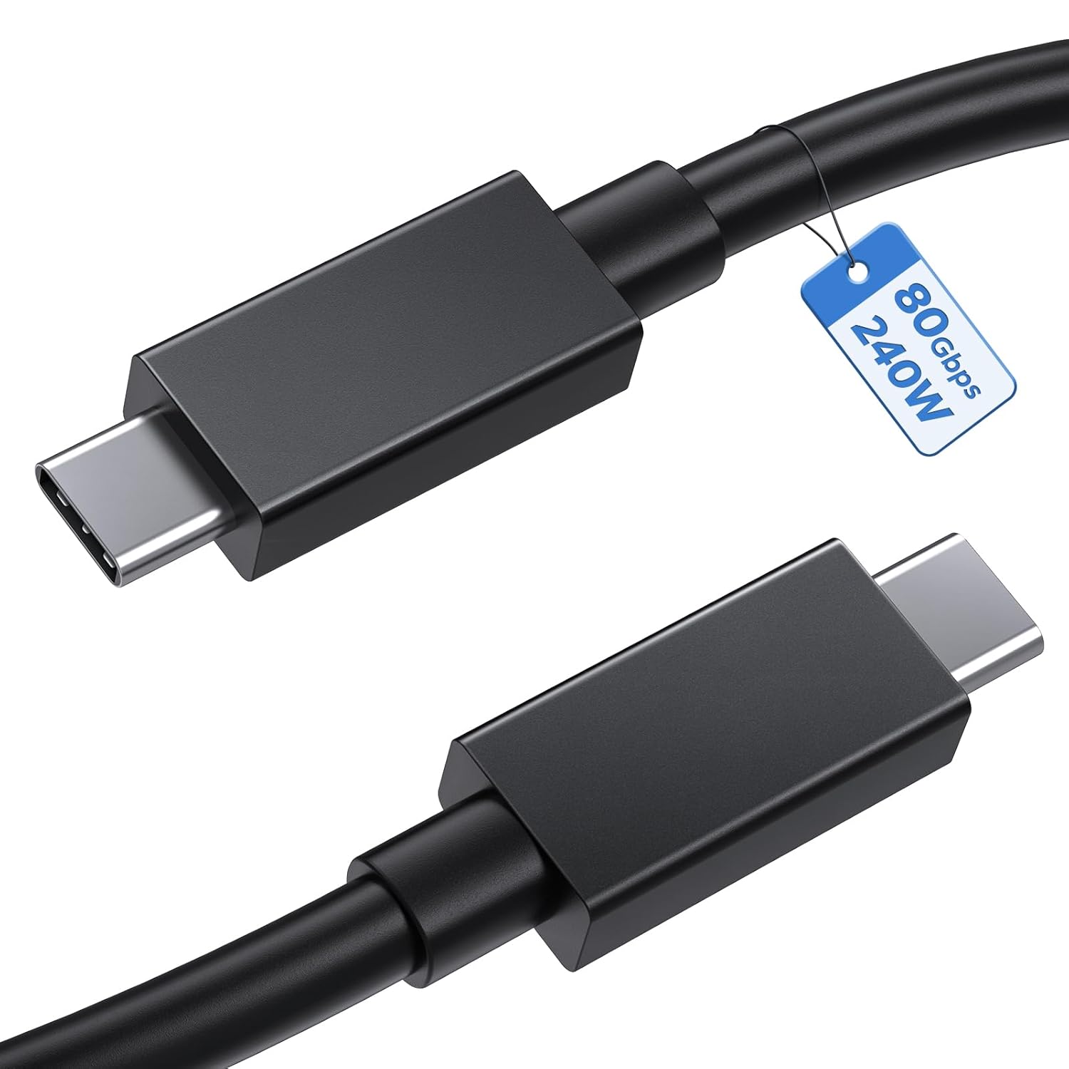 Fast 80Gbps USB-C Cable: 5ft 240W PD for Mac SSD & Monitors