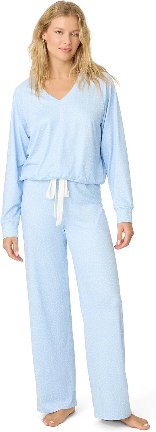 PJ Salvage Women's Cloud Jersey Open-Bottom Pajama Set Review