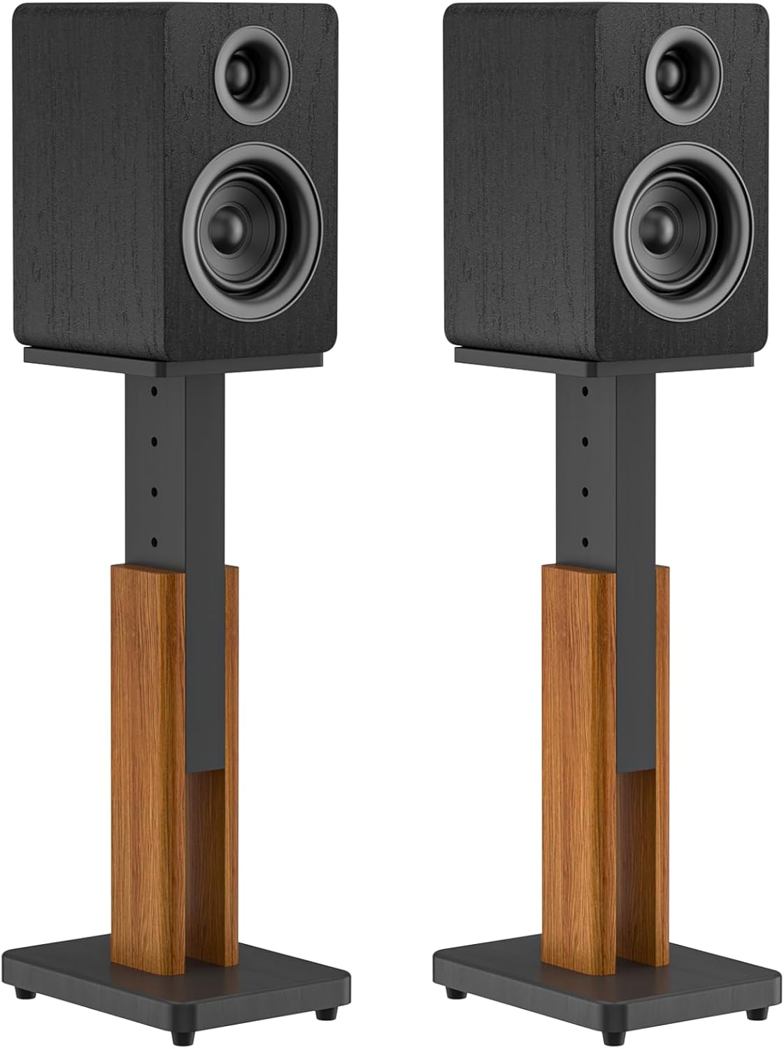 Height Adjustable Speaker Stands for Bookshelf Speakers Pair