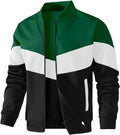 HYPESTFIT Mens Lightweight Jacket Casual Bomber Jacket - Color Block