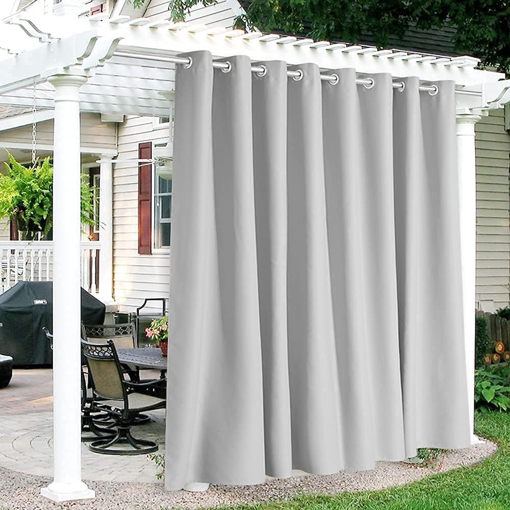 RYB HOME Patio Curtains Outdoor - Waterproof Thermal Insulated Drapery