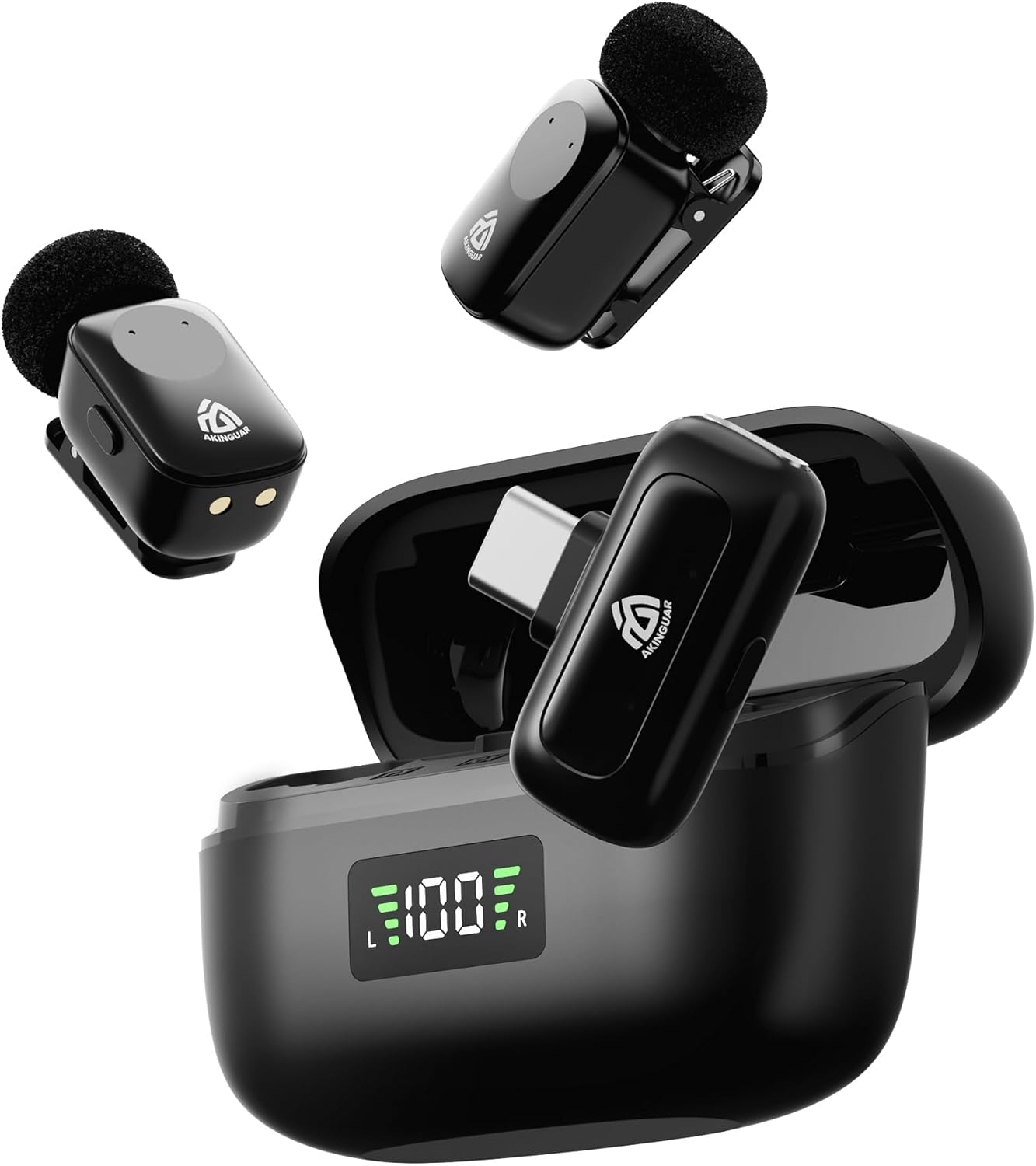 Wireless Lavalier Microphone for iPhone iPad and Android Phones