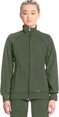 Cherokee Infinity Zip Front Scrub Jacket for Women - Figure-Flattering