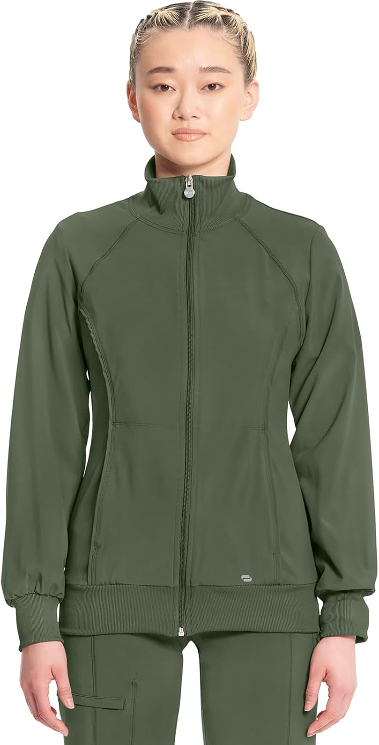 Cherokee Infinity Zip Front Scrub Jackets for Women - Comfort & Fit