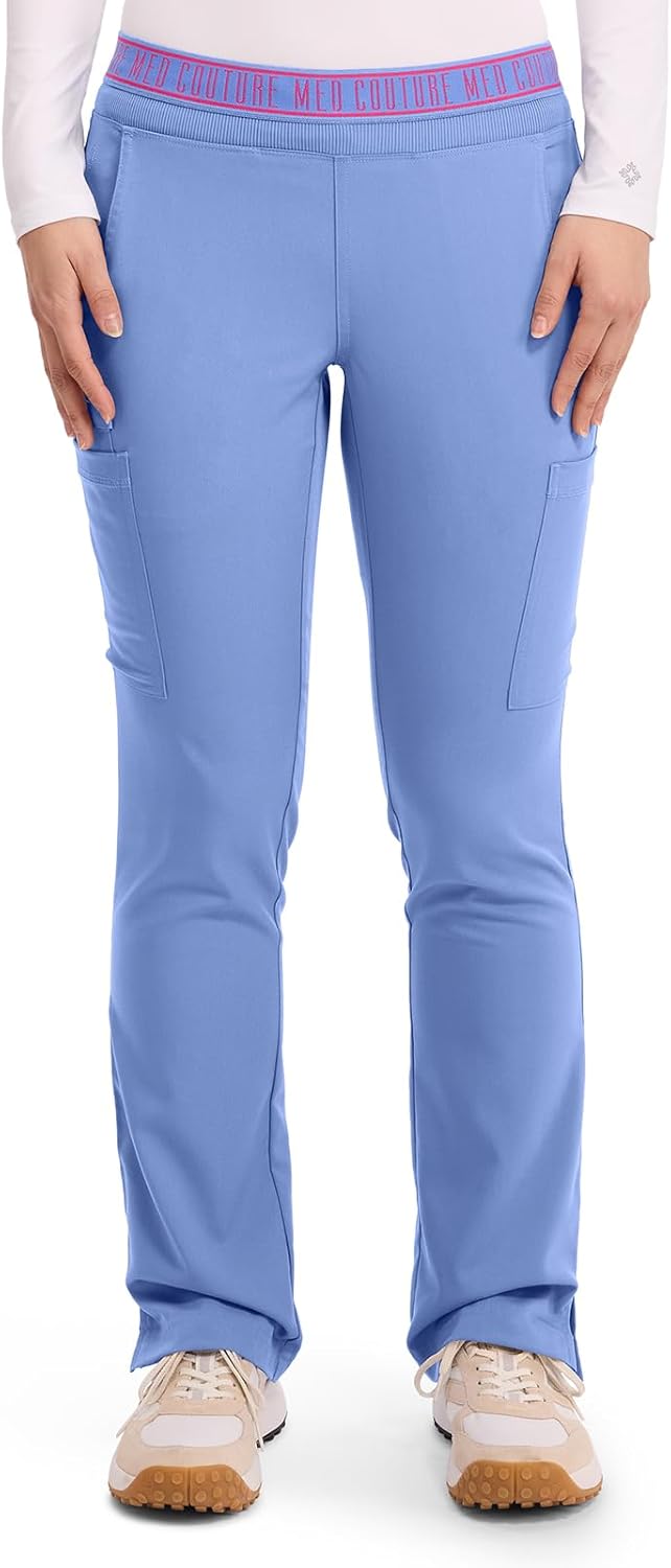 Med Couture Women's Yoga Pull-On Pant with 7 Pockets for Comfort