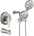 Shower Tub Kit Dual Shower System with Tub Spout - Dual Head Combo