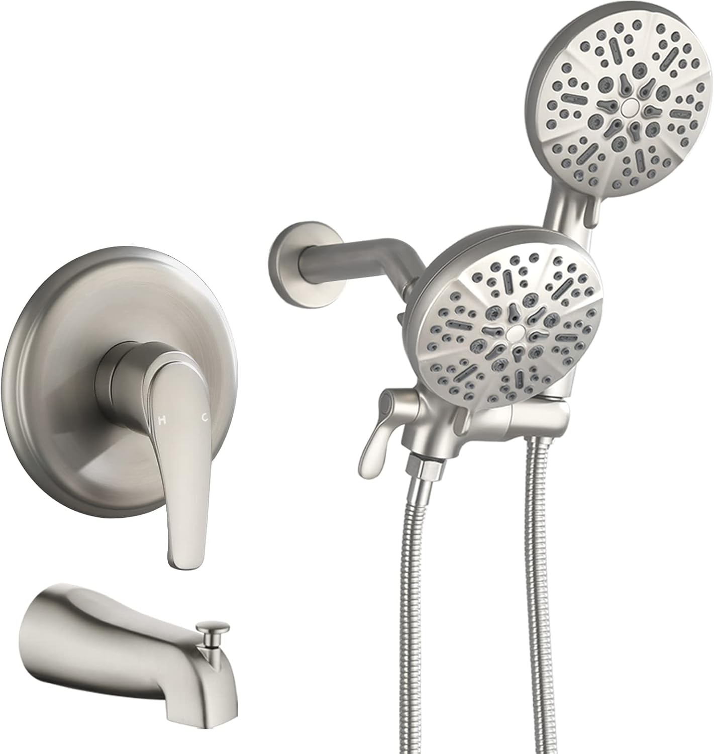 Shower Tub Kit Dual Shower System with Handheld Combo Set