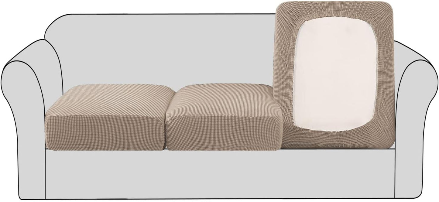 H.VERSAILTEX High Stretch Individual Seat Cushion Covers 3 Pack