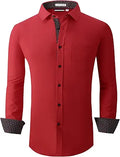 Men's Wrinkle-Free 4-Way Stretch Button Down Shirt - Regular Fit