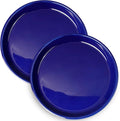 Plant Drip Trays - Ceramic 12 in Plant Saucer Pair - Blue