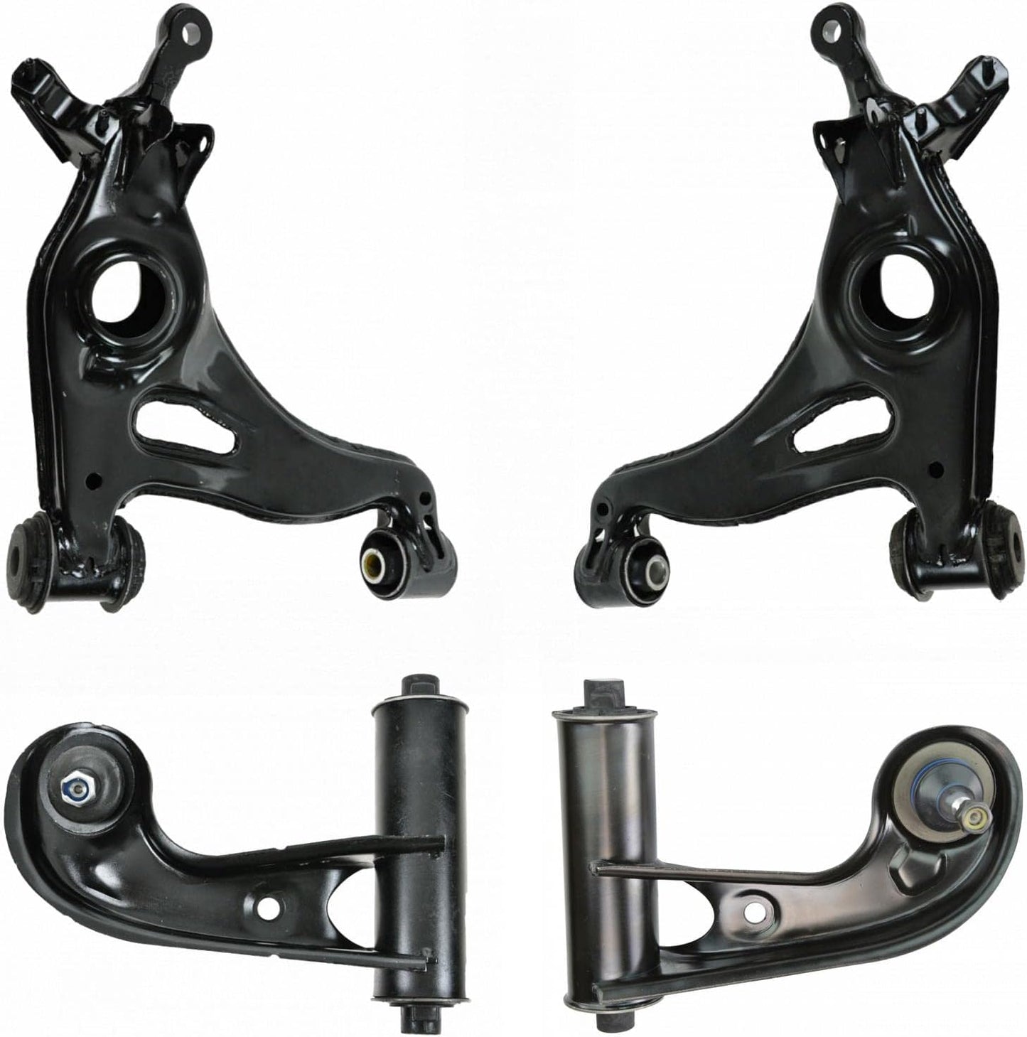 TRQ Front Upper & Lower Control Arm Set for 94-04 Mercedes-Benz