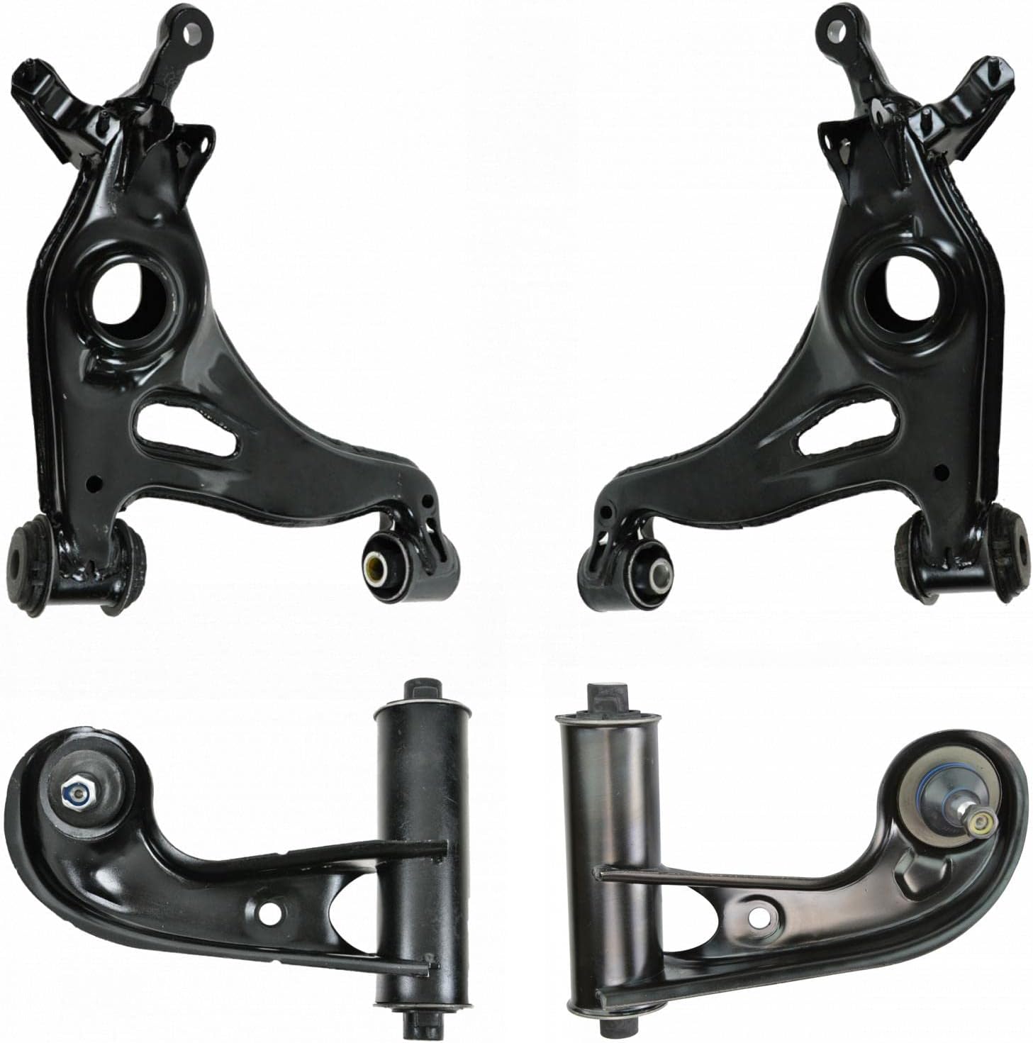 TRQ Front Upper & Lower Control Arm Set for 94-04 Mercedes-Benz