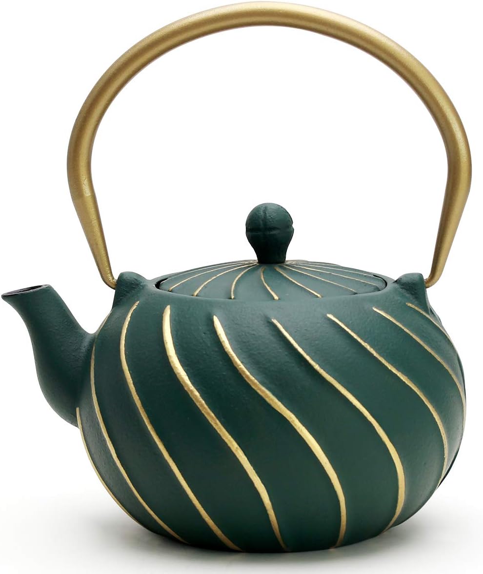 TOPTIER Japanese Cast Iron Teapot with Infuser for Tea Lovers