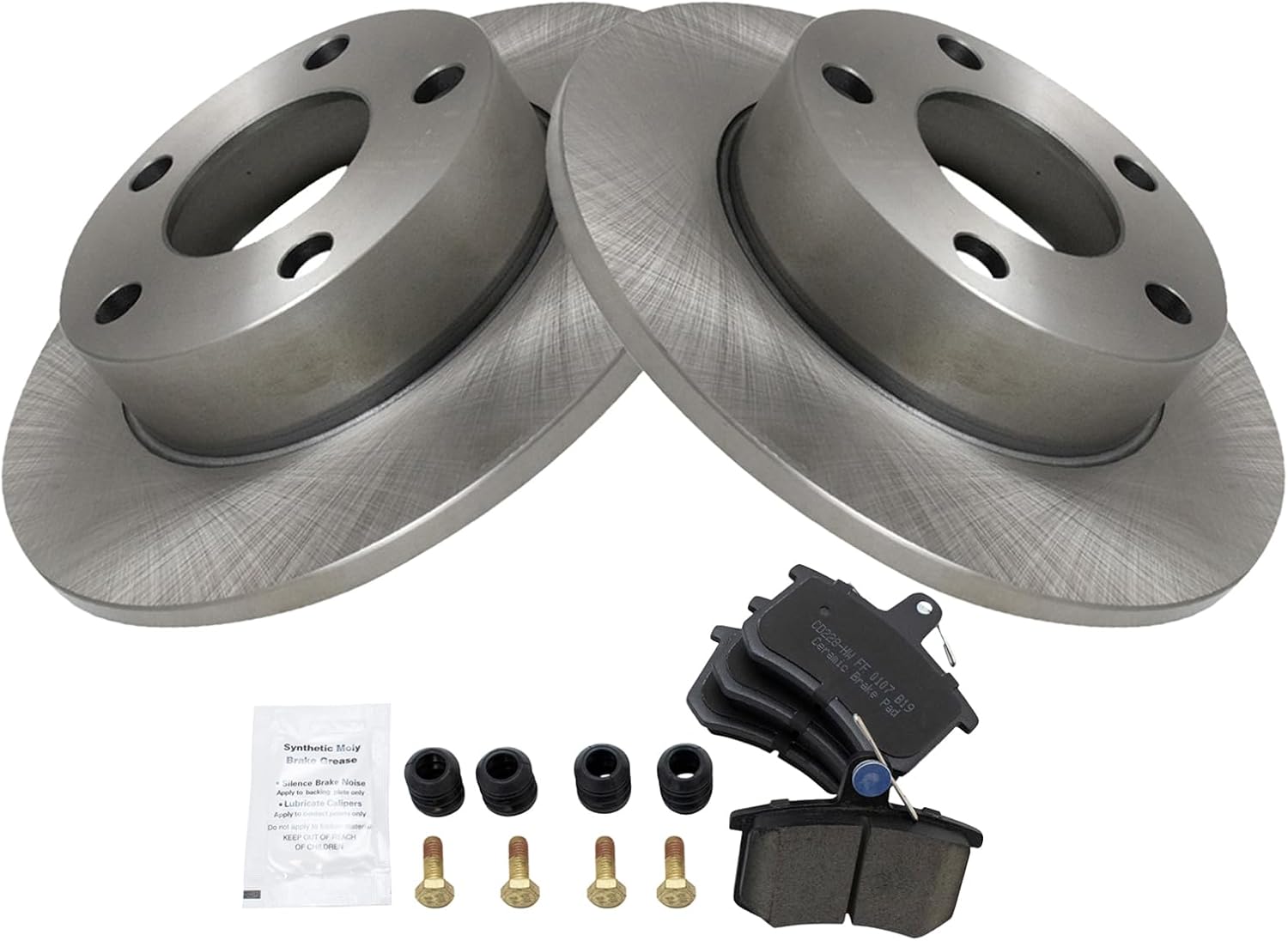 TRQ Rear Brake Pad & Rotor Kit for 1996-2002 Audi A4 Quattro