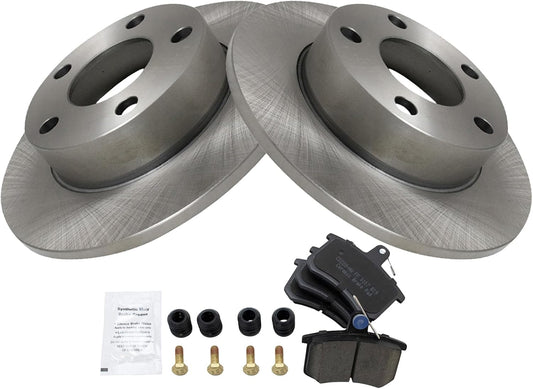 TRQ Rear Brake Pad & Rotor Kit for 1996-2002 Audi A4 Quattro