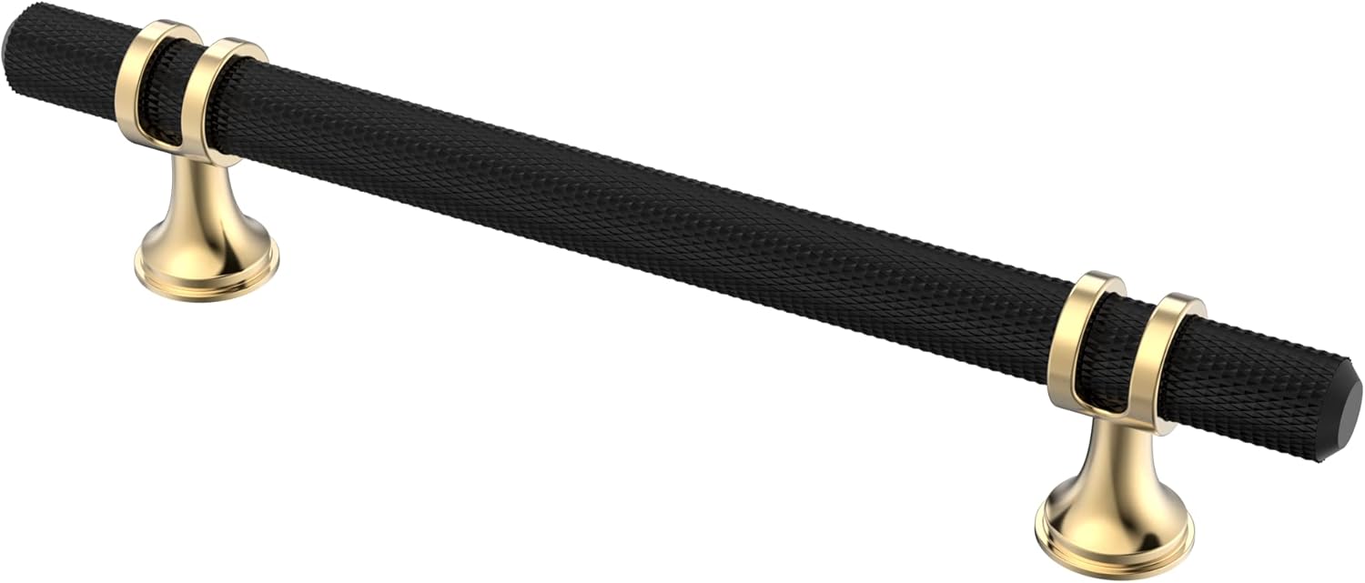 Elegant Matt Black and Gold Cabinet Pulls for Stylish Spaces