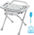 Folding Shower Chair Seat - Stainless Steel Portable Bath Stool