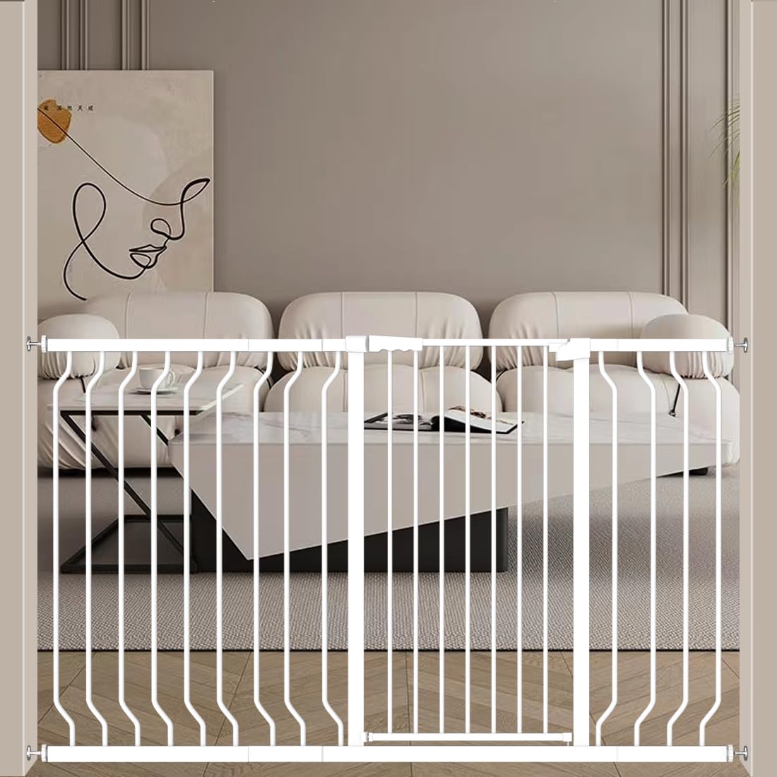 ALLAIBB Extra Tall Baby Gate: Wide Walk Through Safety Solution