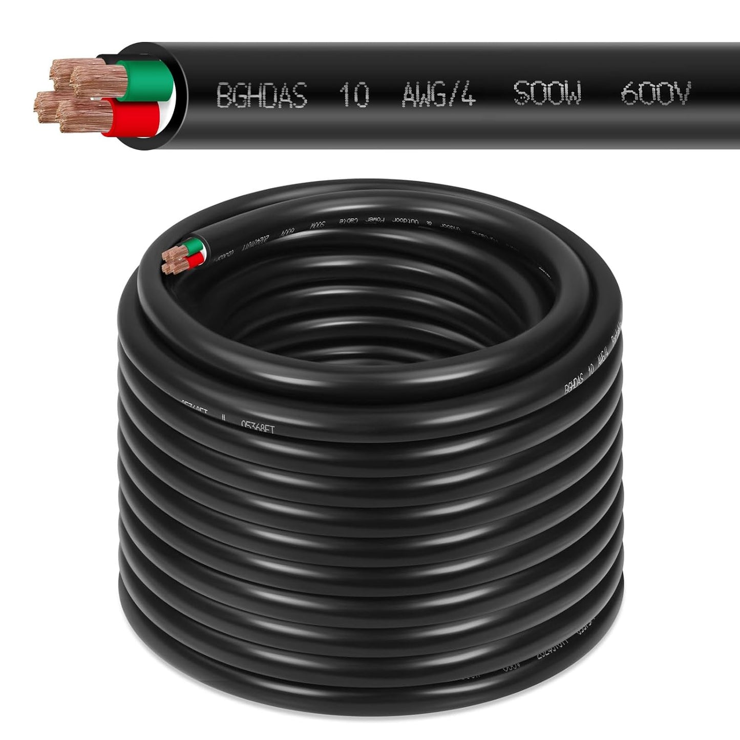 100ft 10/4 SOOW Power Cable for Generators and Equipment