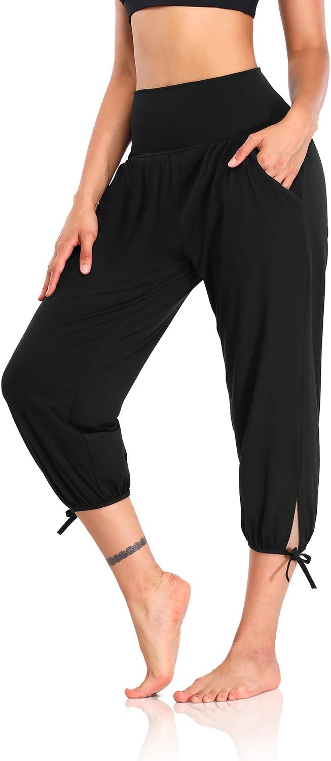 DIBAOLONG Comfy Capri Yoga Pants with Pockets