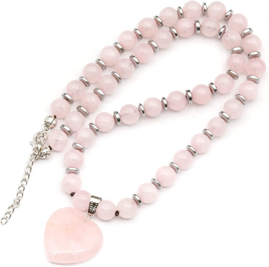 Natural Aventurine Heart Pendant - Unique Green Stone Necklace