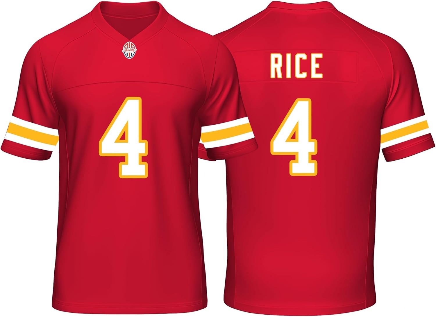 Custom Mens/Youth Football Stitched T-Shirt for Sports Fans